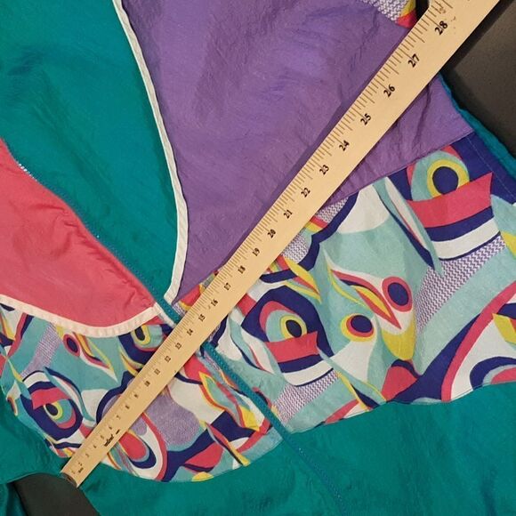 Casual Isle 80's Bright Retro Vintage Reversible Jacket - Picture 9 of 11